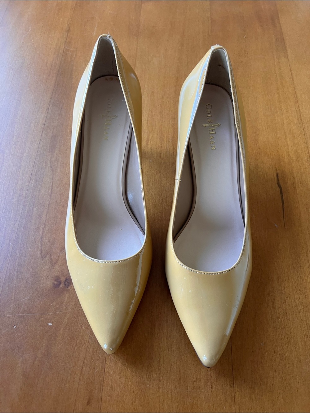 Cole Haan Lemon Patent Pointed-Toe Pumps